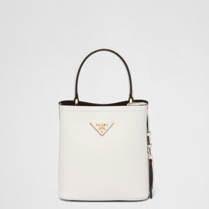 Prada white Saffiano Leather Shoulder Bag